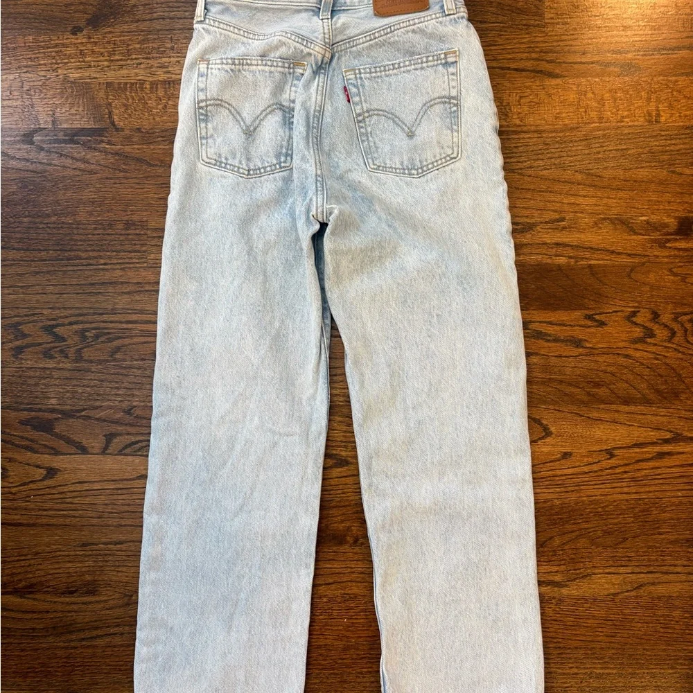 Levi's light Wash ribcage Straight ankle Jeans size 25 x 27 - Picture 4 of 5